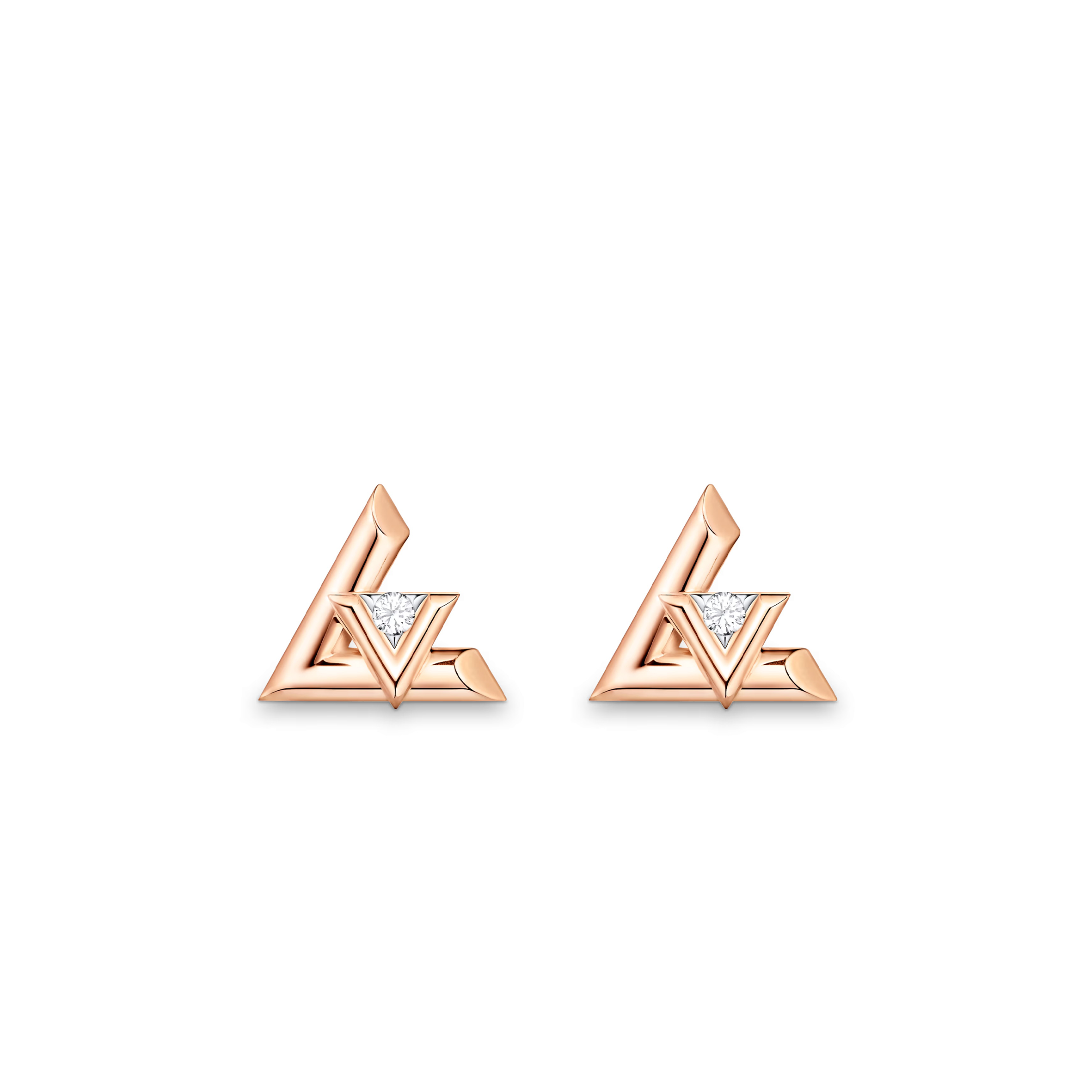 l0vis vvtt0n lv volt one stud, pink gold and D1am0nd q96975